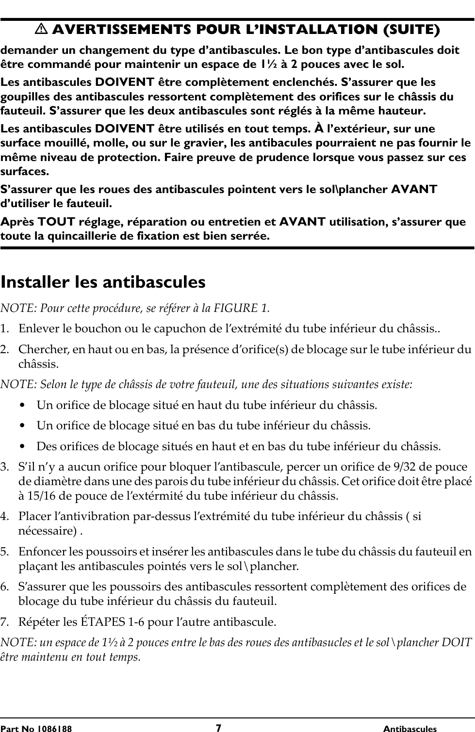 Page 7 of 12 - Invacare Invacare-1036900-Users-Manual- 1086188C  Invacare-1036900-users-manual