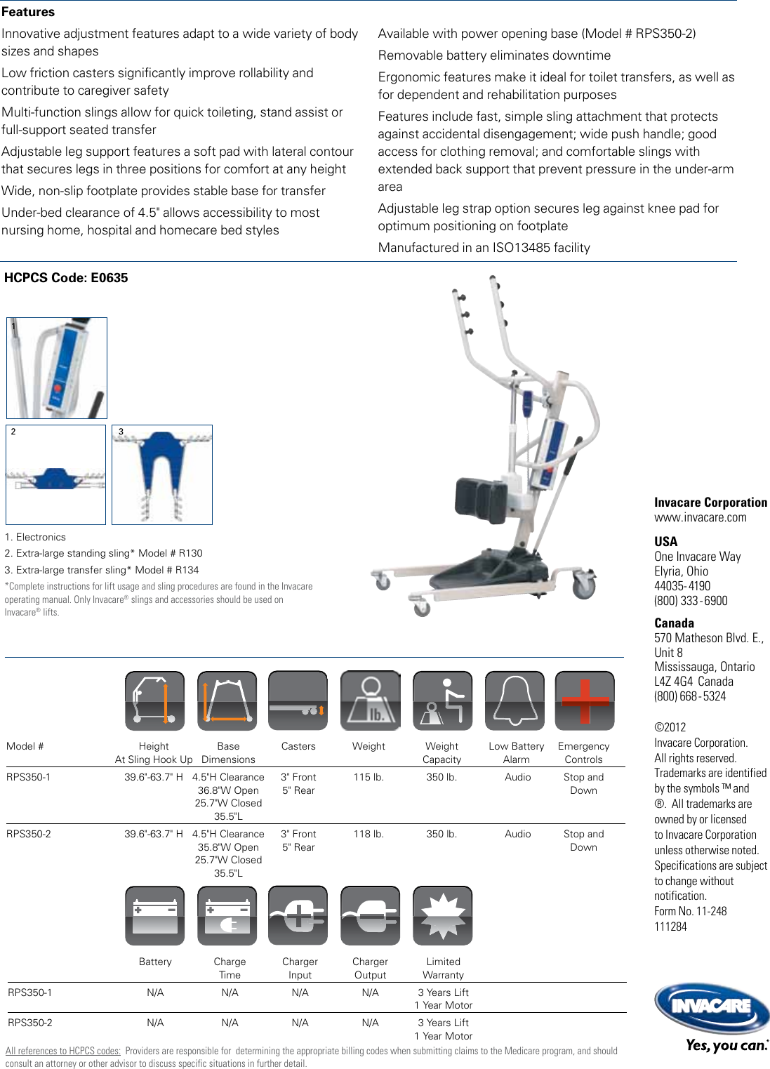 Invacare Personal Lift Rps350 1 Users Manual