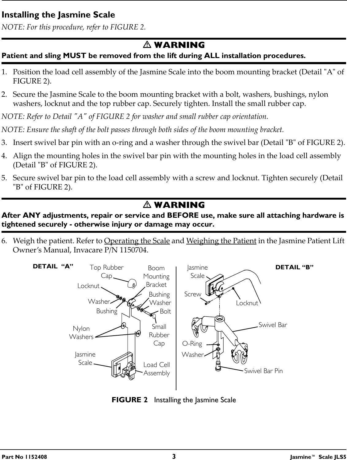 Page 3 of 8 - Invacare Invacare-Jasmine-Jls5-Users-Manual- 1152408B  Invacare-jasmine-jls5-users-manual