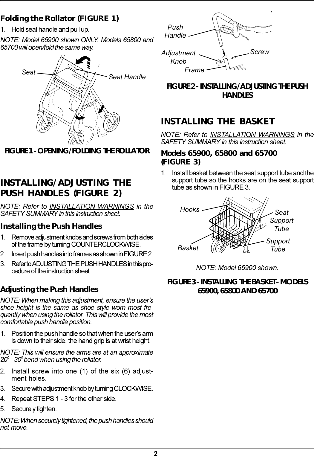 Page 2 of 8 - Invacare Invacare-Rollator-Users-Manual- 1100867B.p65  Invacare-rollator-users-manual