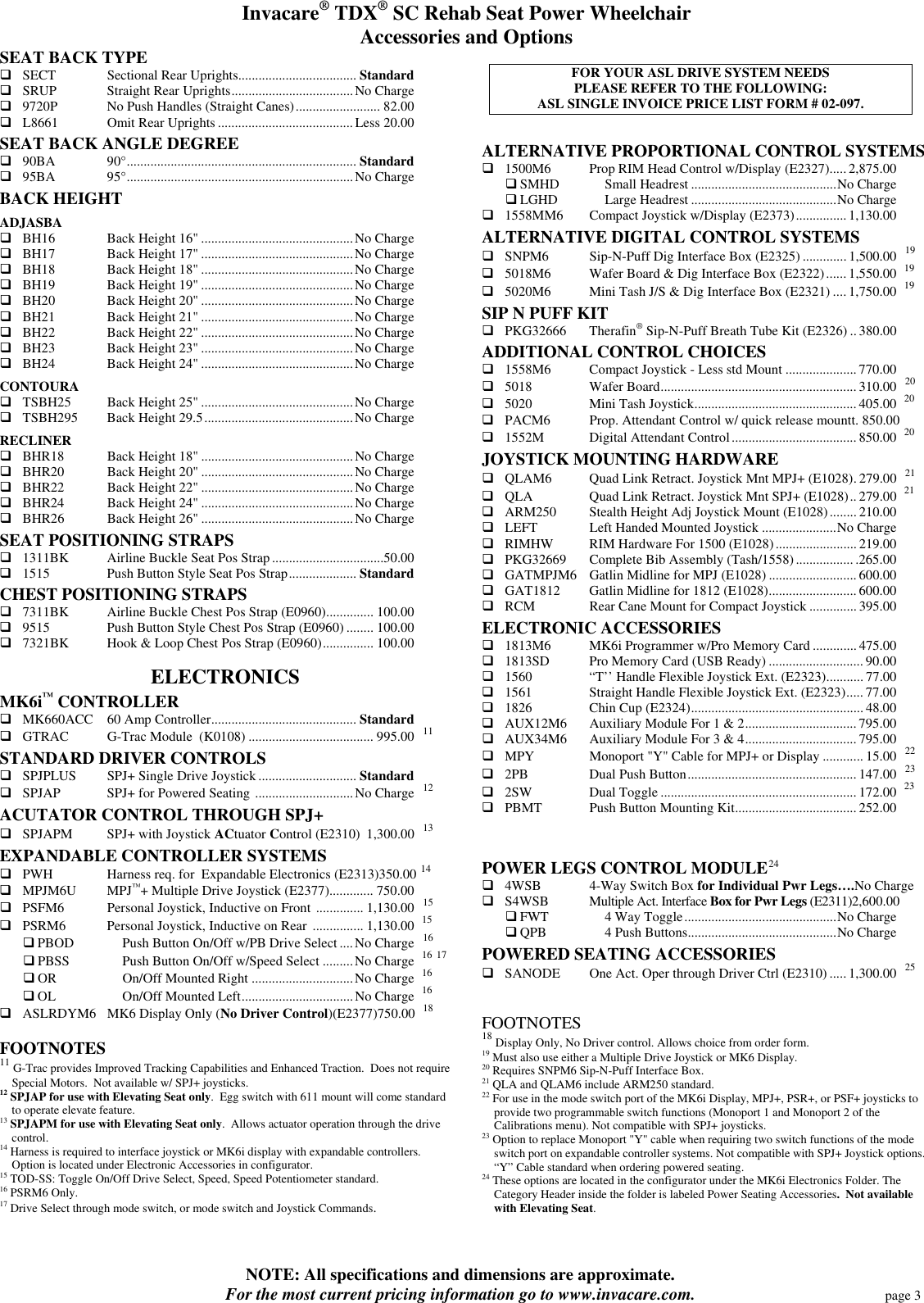 Page 3 of 5 - Invacare Invacare-Sc-Rehab-Seat-Power-Wheelchair-Users-Manual- Special Note  Invacare-sc-rehab-seat-power-wheelchair-users-manual