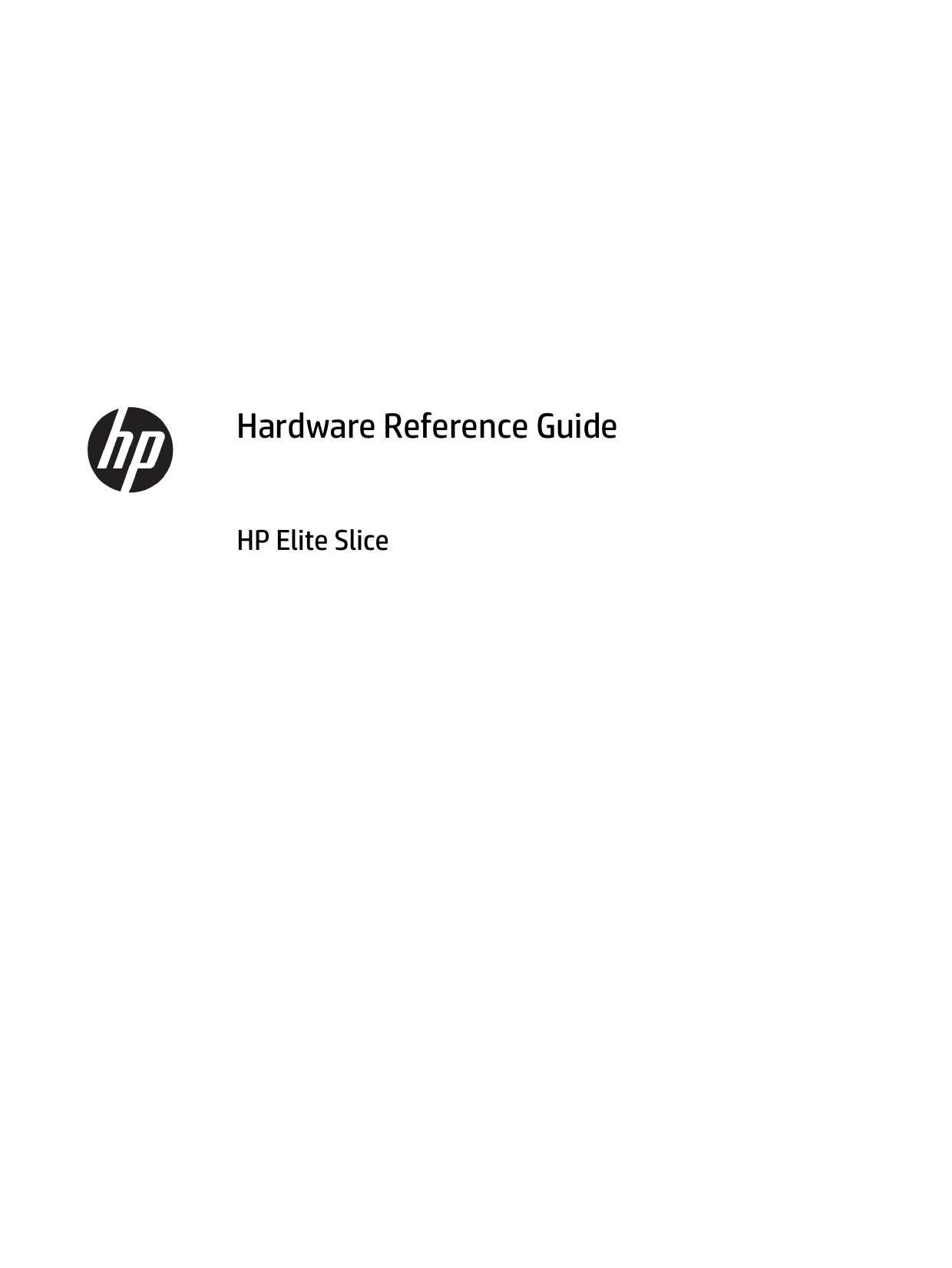Hardware Reference GuideHP Elite Slice