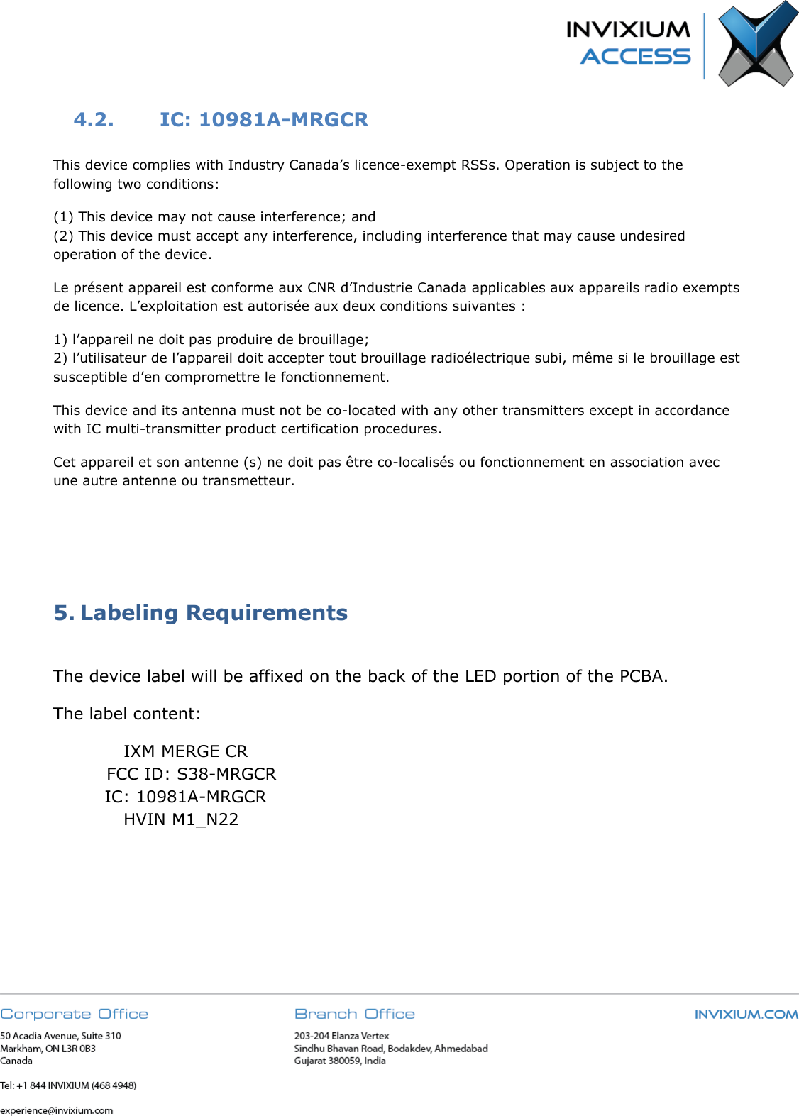 Page 8 of Invixium Access MRGCR IXM MERGE CR User Manual