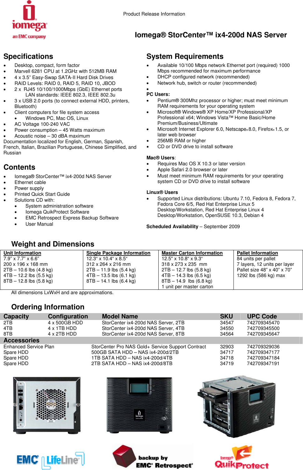 Page 2 of 2 - Iomega Iomega-Ix4-200D-Users-Manual PRI_StorCenter_ix4-200d_34547_34550_34564 EMEA