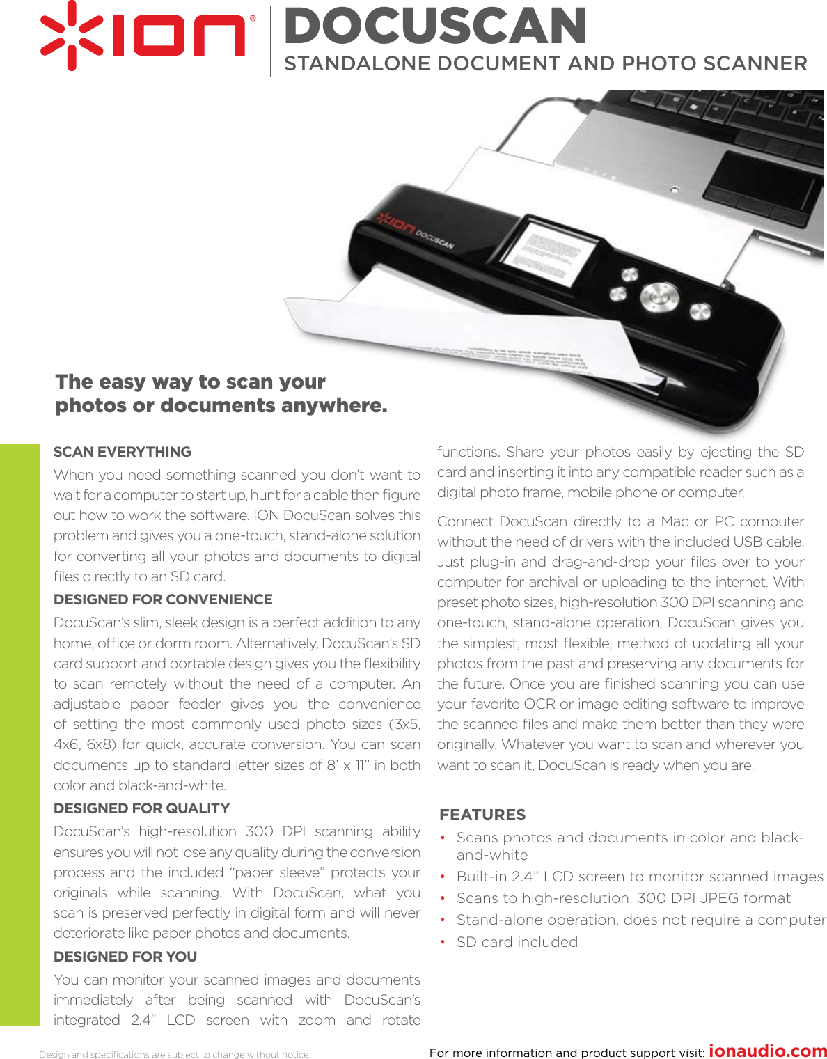 Page 1 of 1 - Ion Ion-Docuscan-Users-Manual-  Ion-docuscan-users-manual