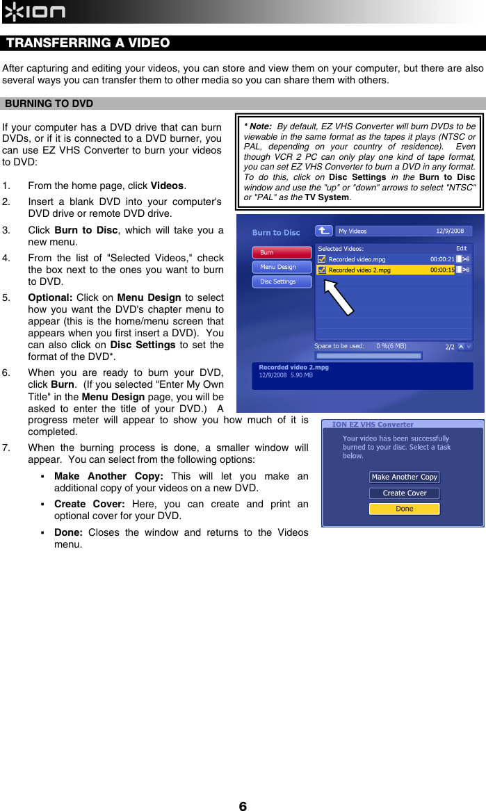 Page 7 of 9 - Ion Ion-Vcr-2-Pc-Quick-Start-Manual- EZ VHS Converter Quickstart Guide - V1.2 Ion-vcr-2-pc-quick-start-manual