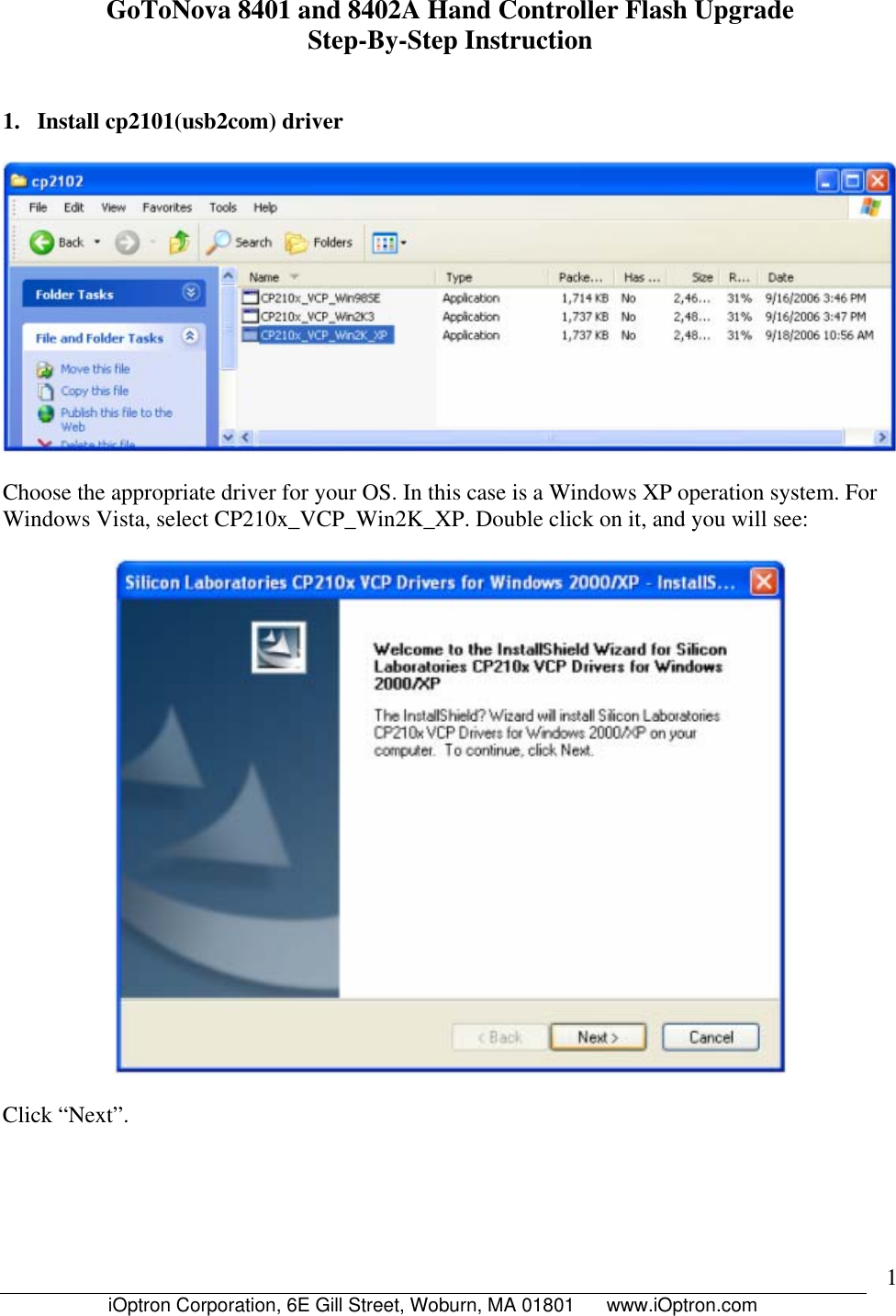 Page 2 of 11 - Ioptron Ioptron-Gotonova-8402A-Users-Manual Flash Upgrade For 8401 And 8402A