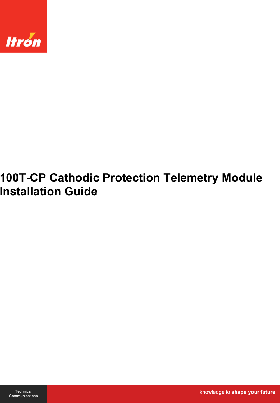    100T-CP Cathodic Protection Telemetry Module Installation Guide  TDC-1344-000   