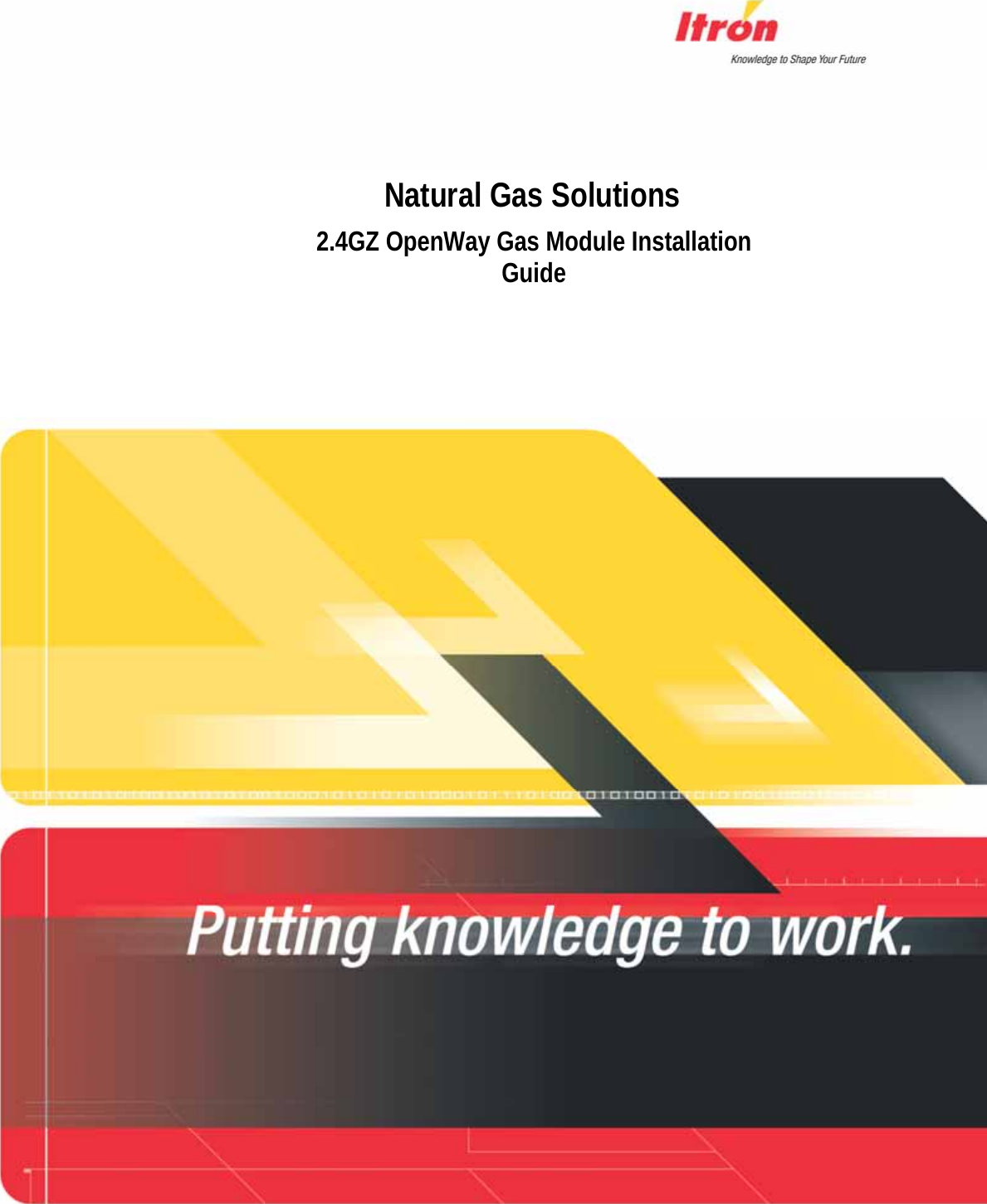    Natural Gas Solutions 2.4GZ OpenWay Gas Module Installation Guide      