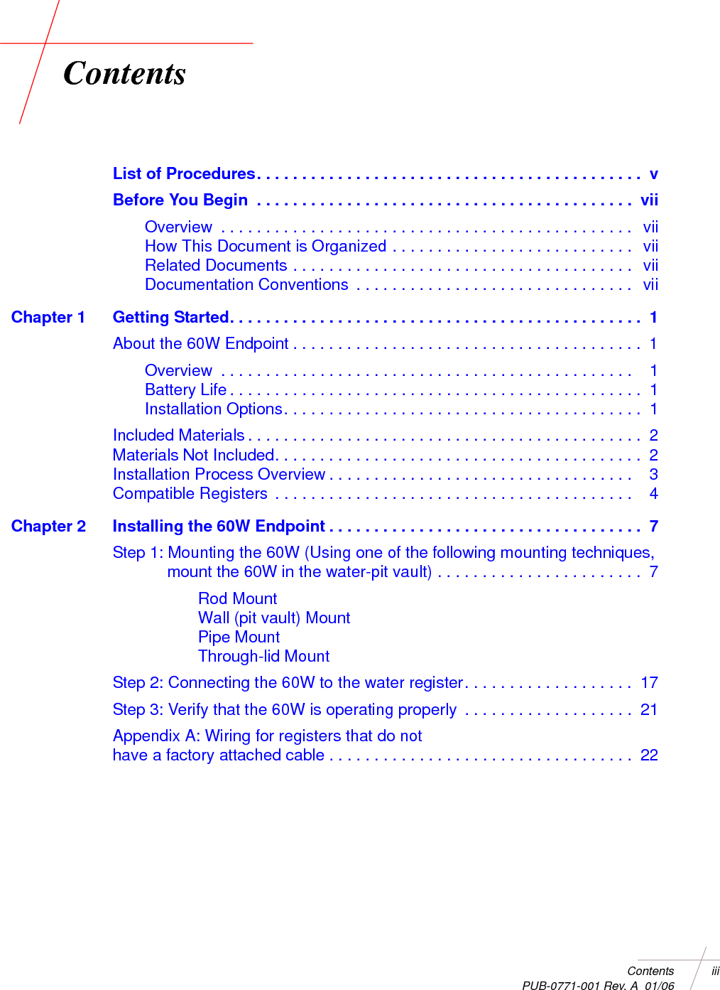 iv 60W Endpoint Installation GuidePUB-0771-001 Rev. A  01/06