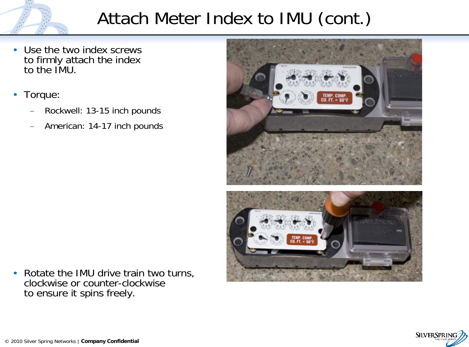 Page 12 of Itron IMU517 Radio Module for Gas Meter User Manual IMUGasInstall 16Feb11x