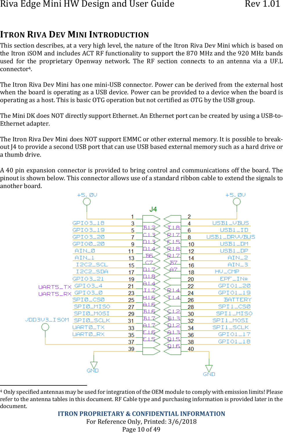 Page 10 of Itron MINI1 Itron Riva Dev Mini User Manual Users Guide