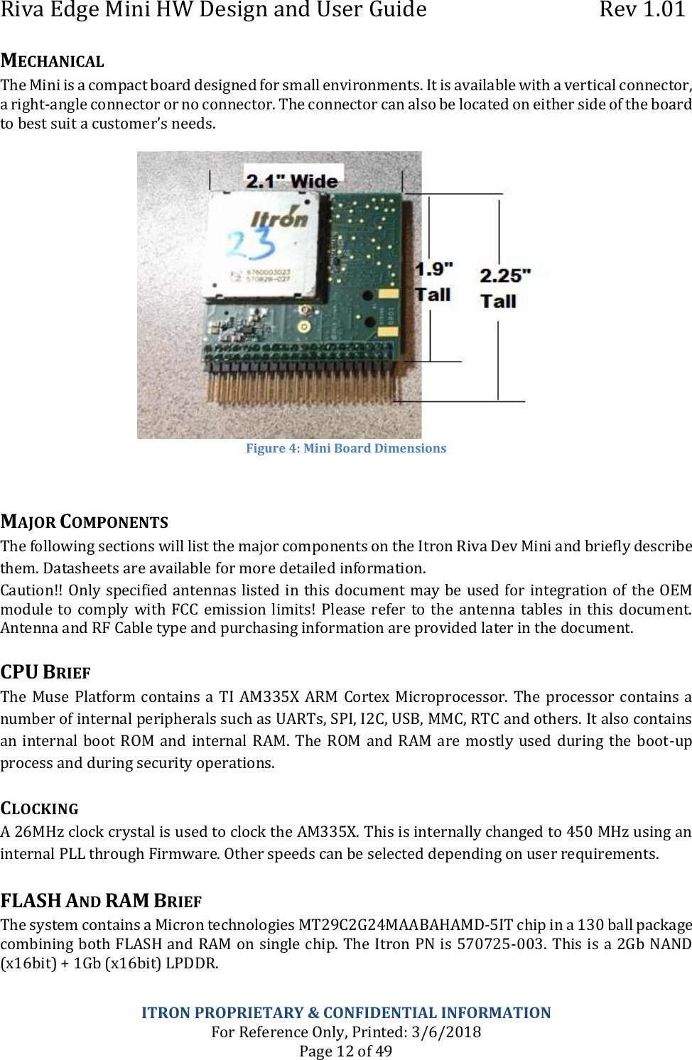 Page 12 of Itron MINI1 Itron Riva Dev Mini User Manual Users Guide