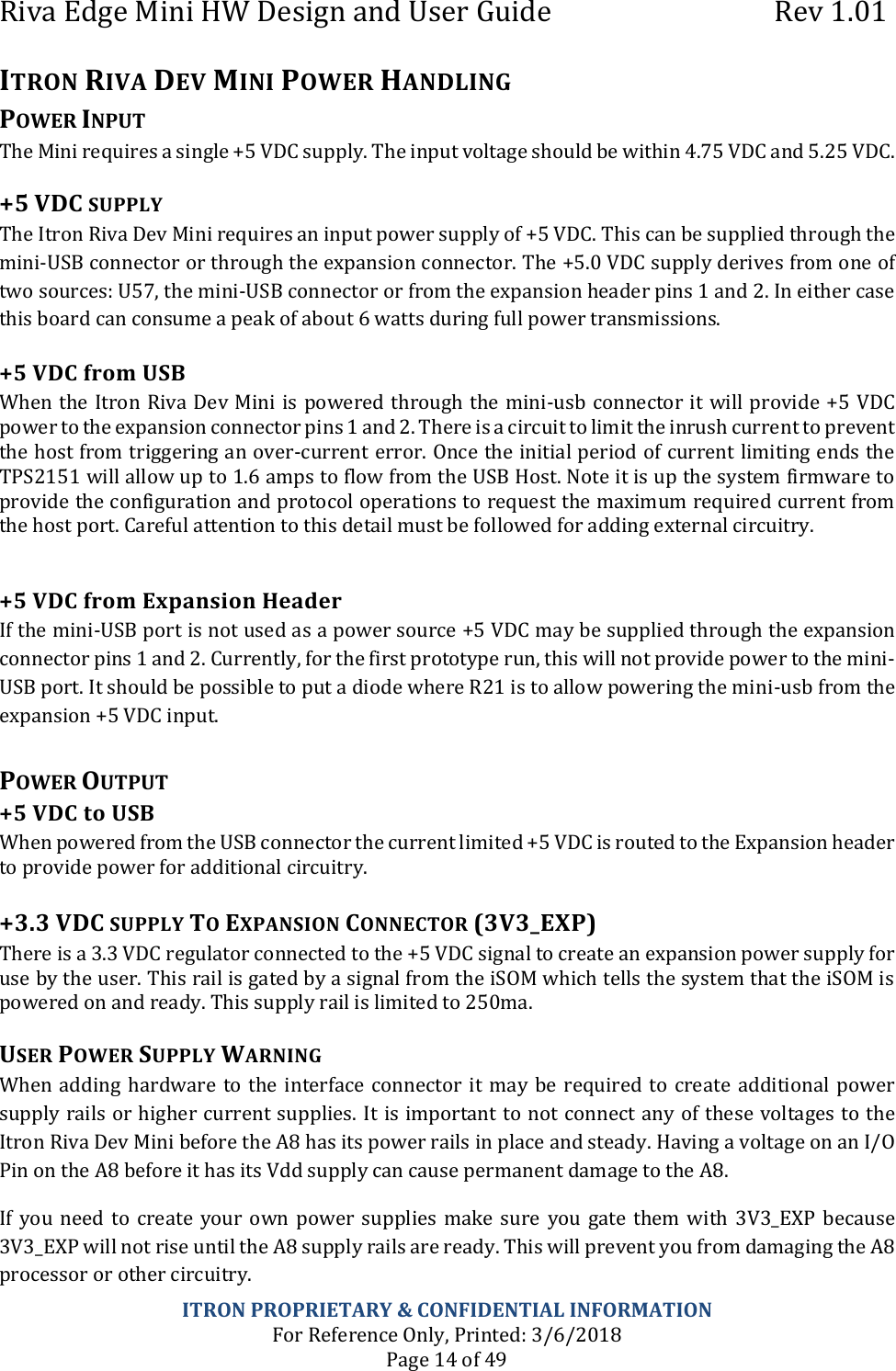 Page 14 of Itron MINI1 Itron Riva Dev Mini User Manual Users Guide