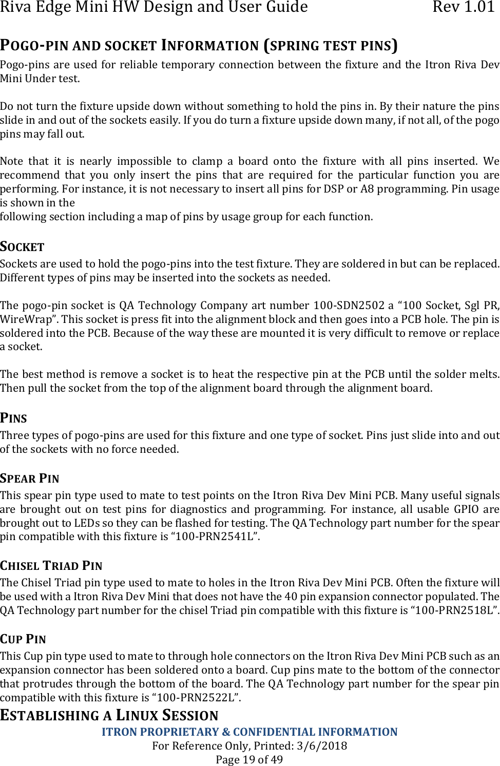 Page 19 of Itron MINI1 Itron Riva Dev Mini User Manual Users Guide