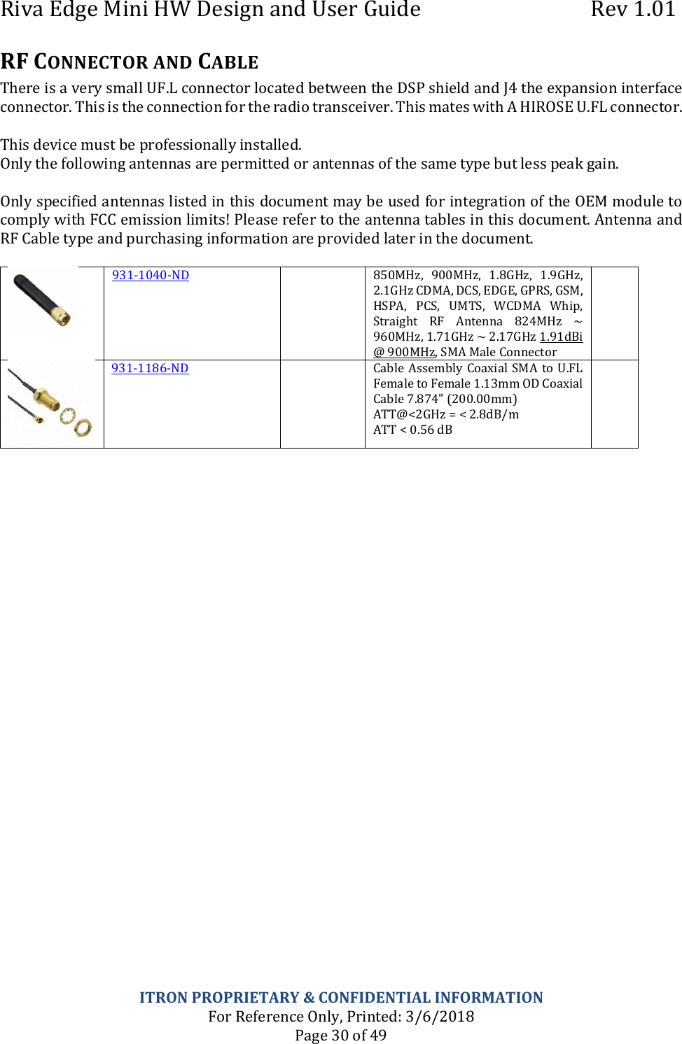 Page 30 of Itron MINI1 Itron Riva Dev Mini User Manual Users Guide