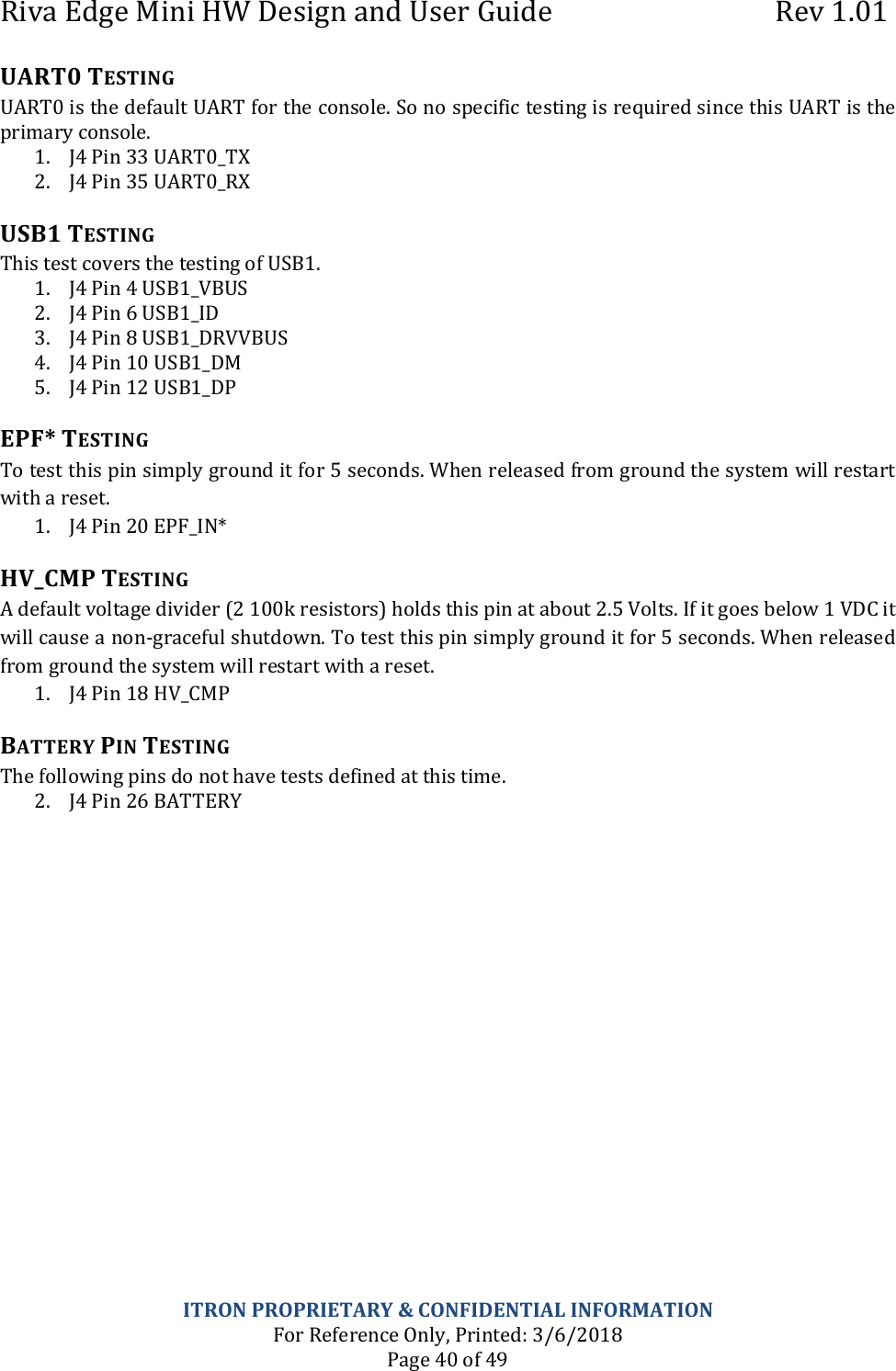 Page 40 of Itron MINI1 Itron Riva Dev Mini User Manual Users Guide