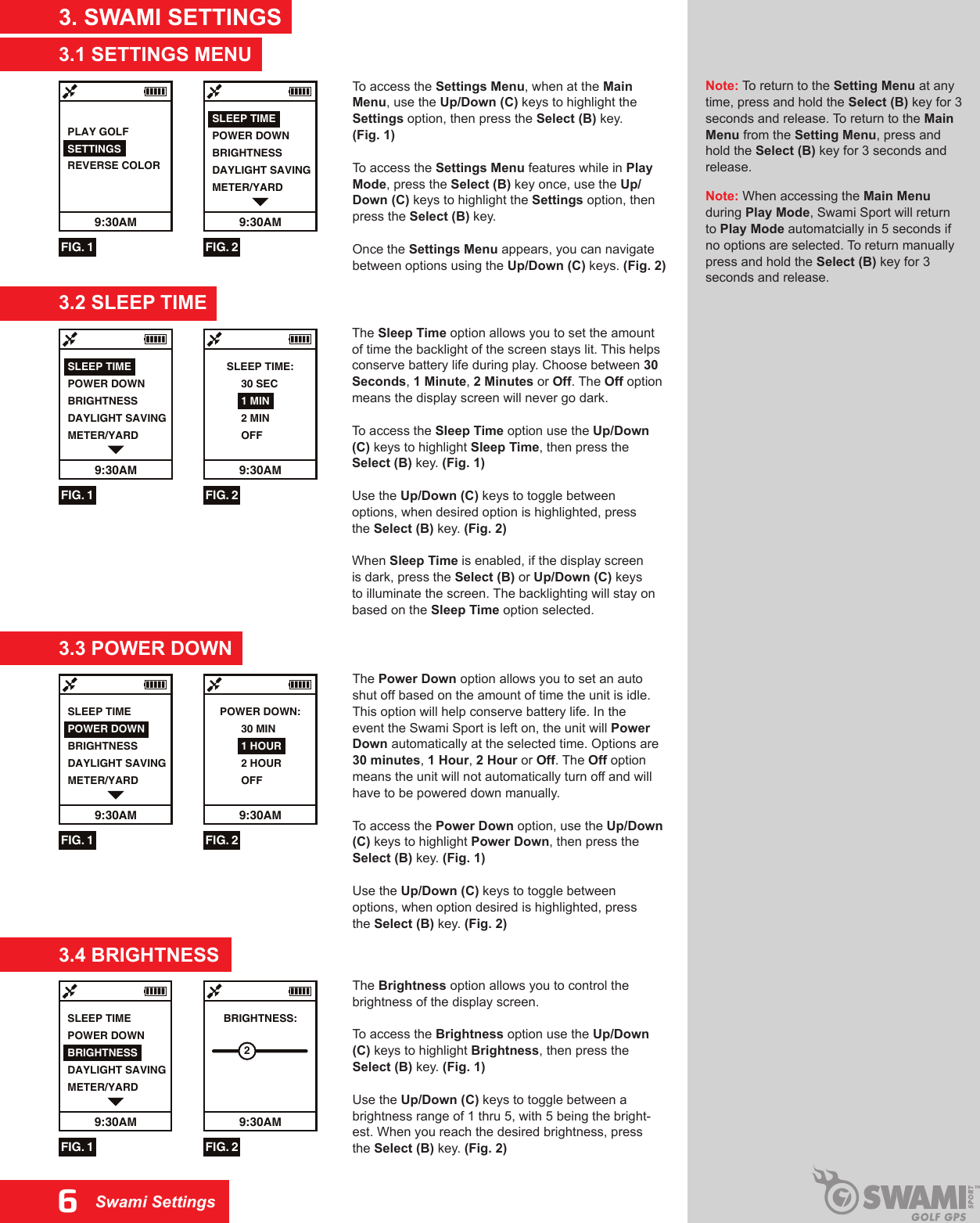 Page 6 of 8 - Izzo-Golf Izzo-Golf-Swami-Sport-Gps-User-Guide-  Izzo-golf-swami-sport-gps-user-guide