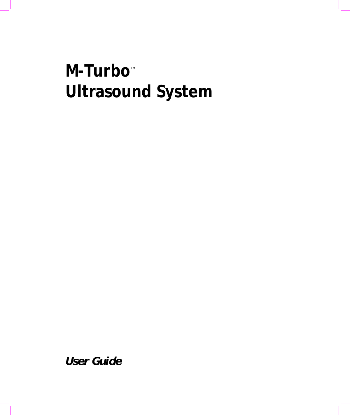 M-TurboUltrasound SystemUser GuideTM