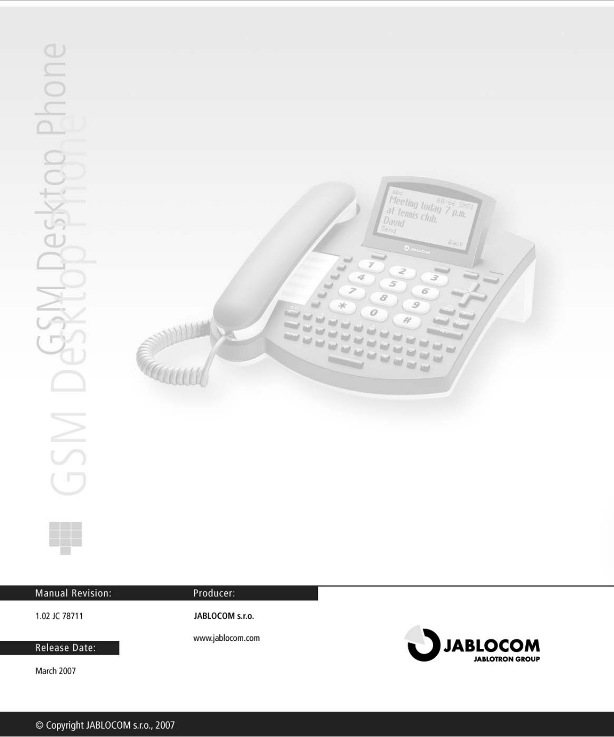 GSM Desktop Phone GDP-04    User’s Guide    