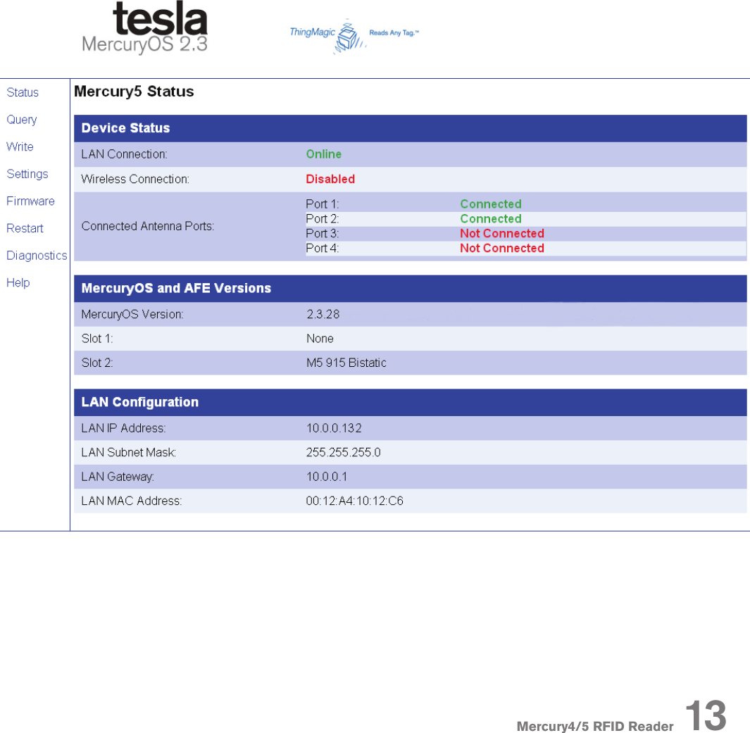 Mercury4/5 RFID Reader 13