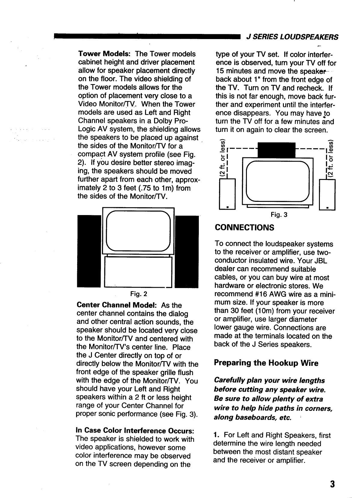 Page 3 of 8 - JBL  Speakers Manual 98070175