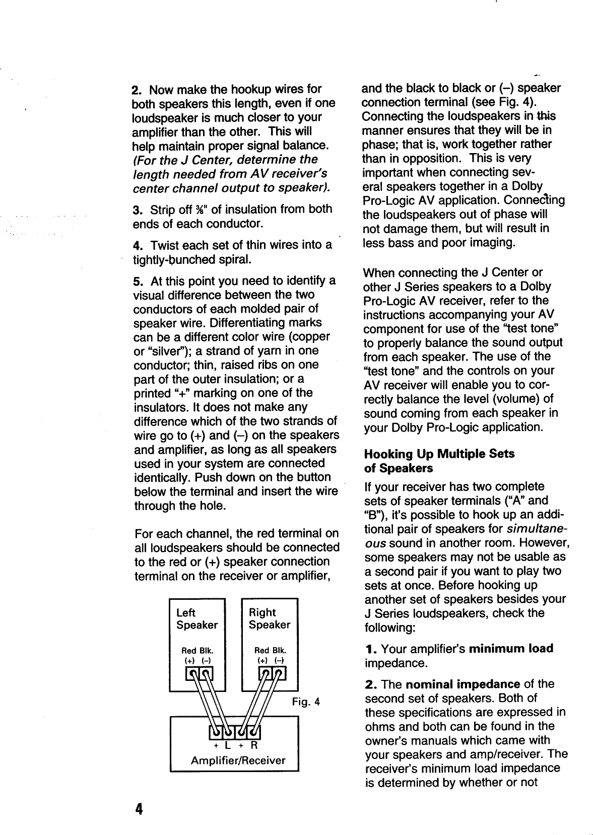 Page 4 of 8 - JBL  Speakers Manual 98070175