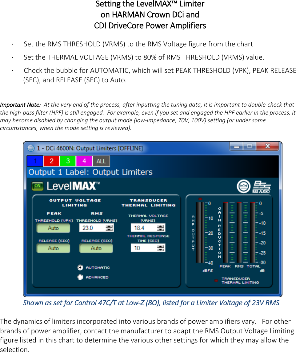 Page 10 of 10 - JBL  Commercial CBT Speaker Tunings 181030