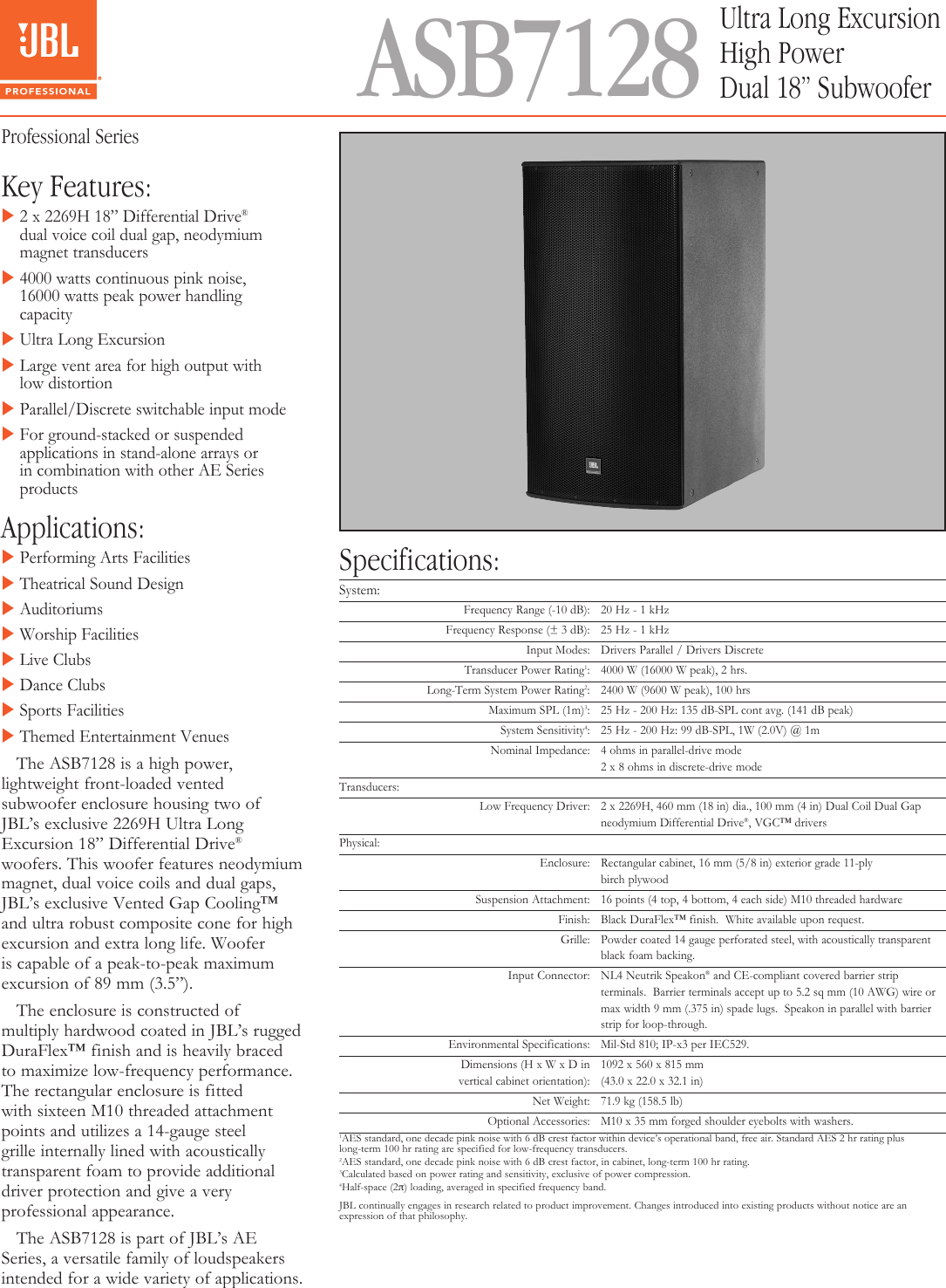Page 1 of 2 - JBL  ASB7128-082016