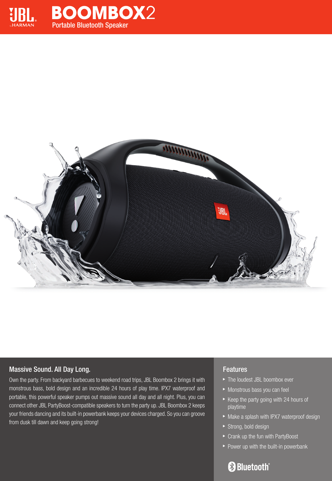 Page 1 of 2 - JBL  Boom Box2 Spec Sheet English