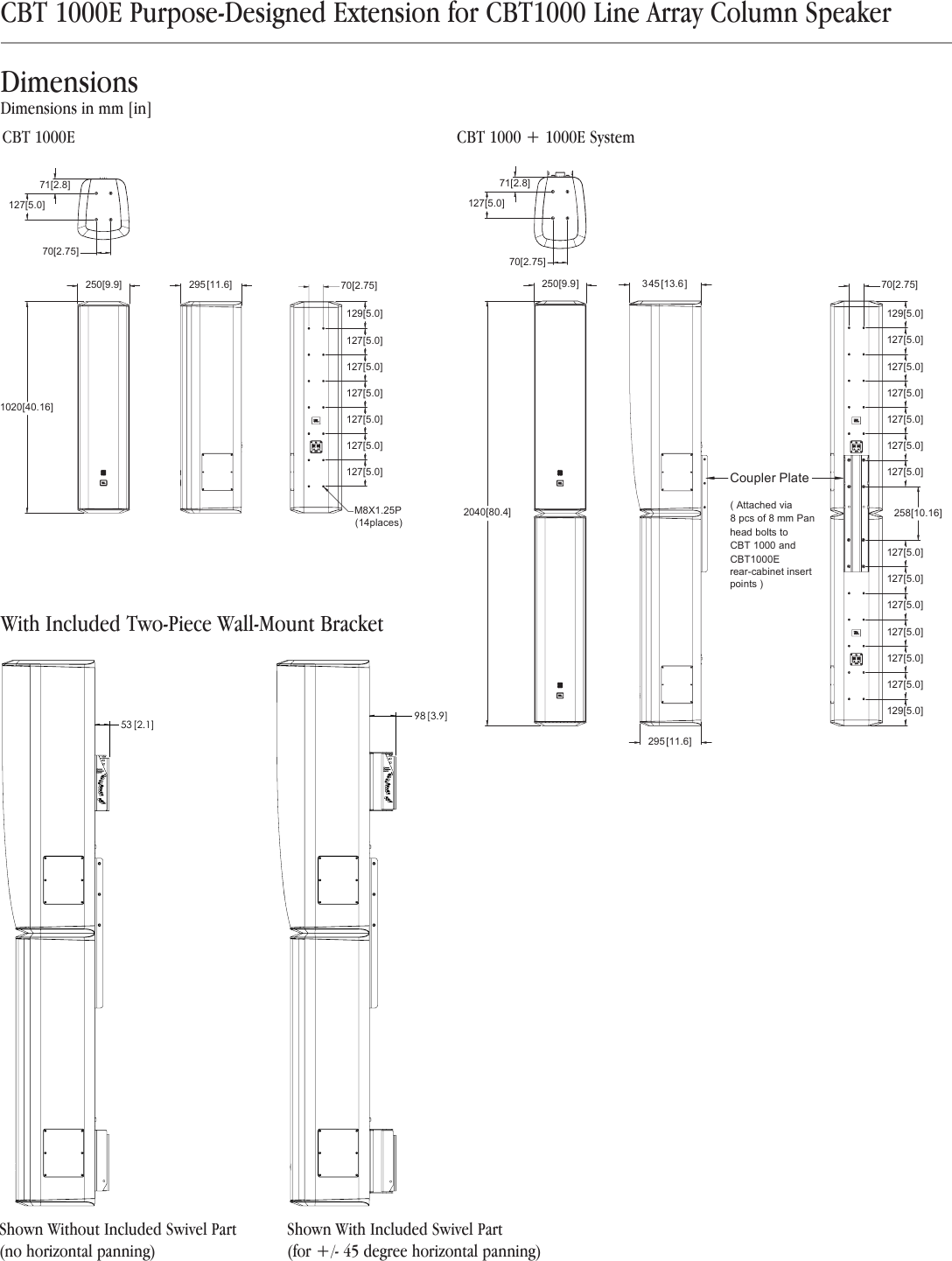 Page 9 of 10 - JBL CBT1000E Spec Sheet 092016