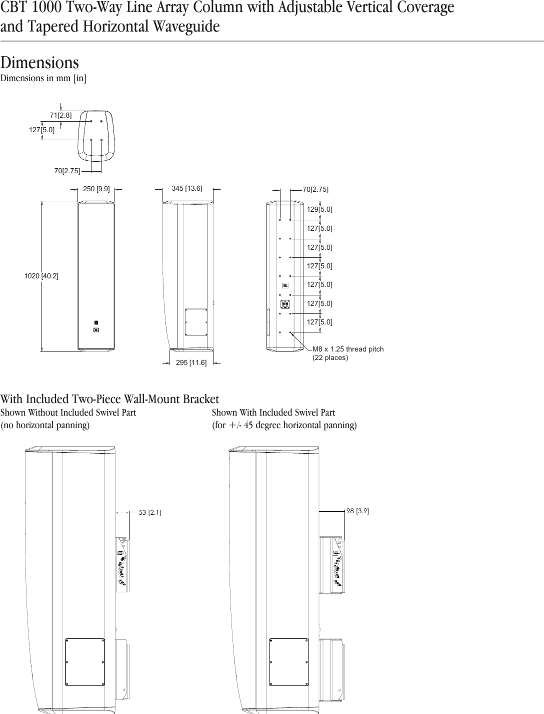 Page 9 of 10 - JBL  CBT1000 Spec Sheet 092016