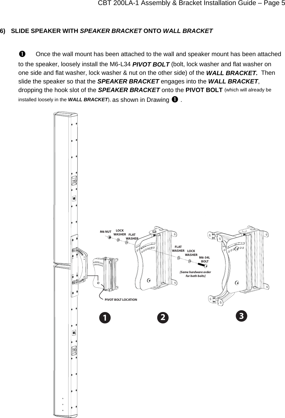 Page 5 of 8 - JBL - CBT_200 Installation Bracket Guide CBT 200 120712