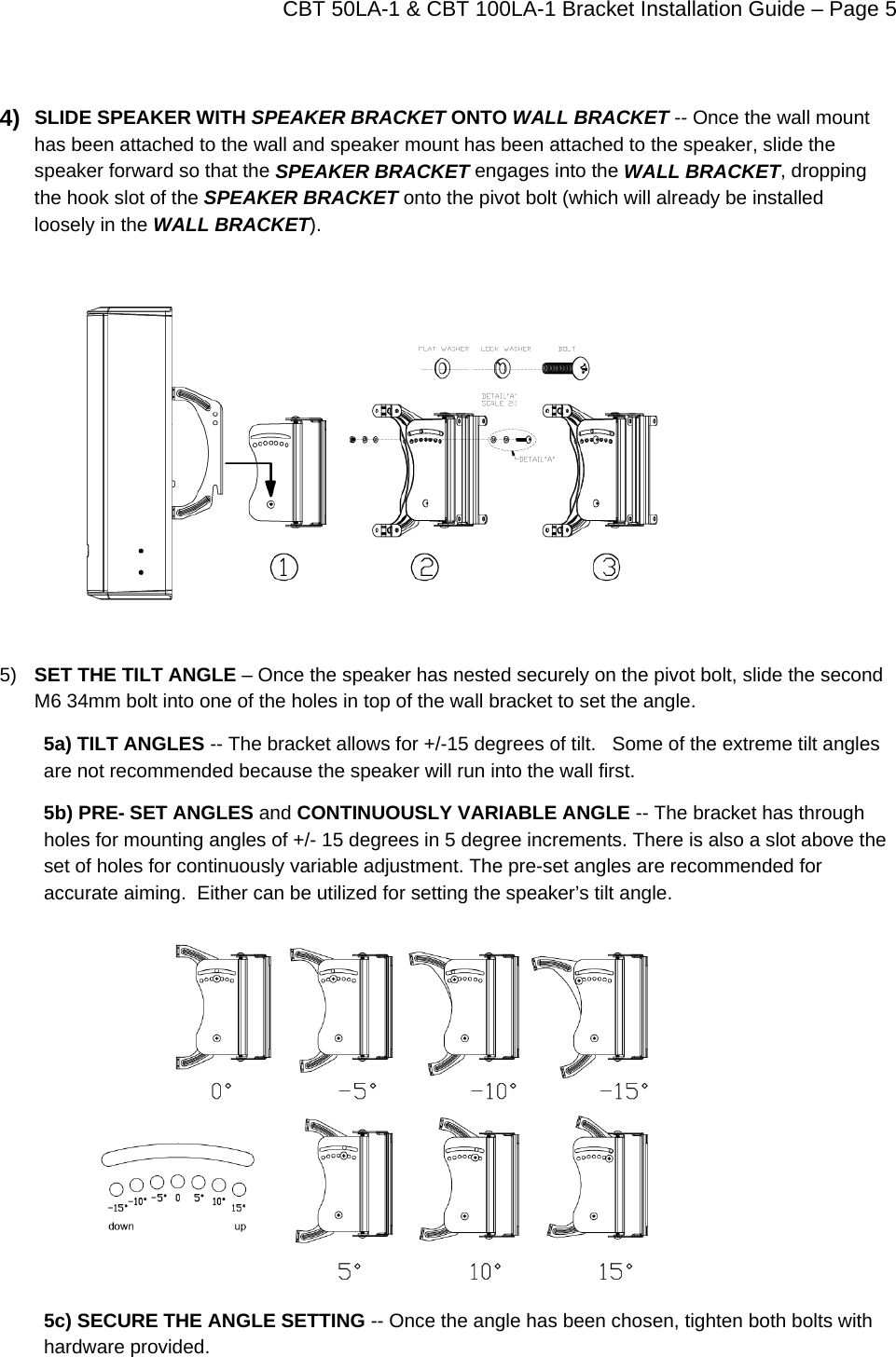 Page 5 of 7 - JBL - CBT_50 And 100 New Installation Guide Swivel CBT 50 Install 110404