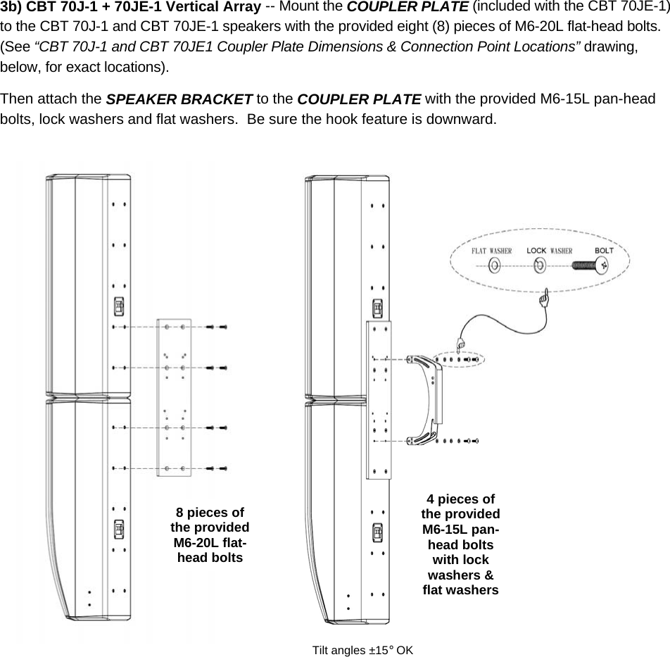 Page 4 of 8 - JBL - CBT_70J And 70JE New Installation Guide Swivel CBT 70J Install