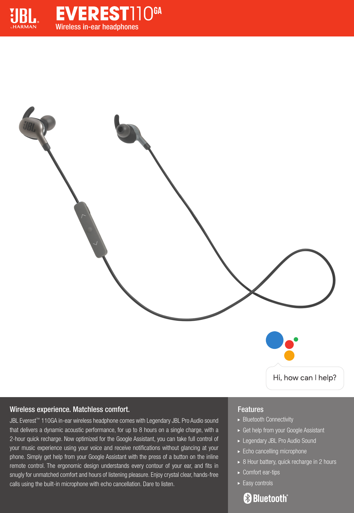 Page 1 of 2 - JBL  Everest 110GA Spec Sheet English(EMEA)