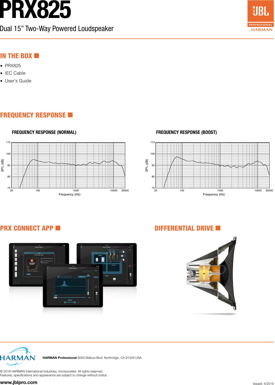 Page 3 of 3 - JBL  PRX825 Sales Sheet 3-Page