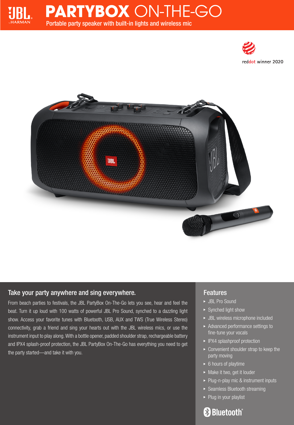 Page 1 of 2 - JBL  Party Box OTG Spec Sheet English