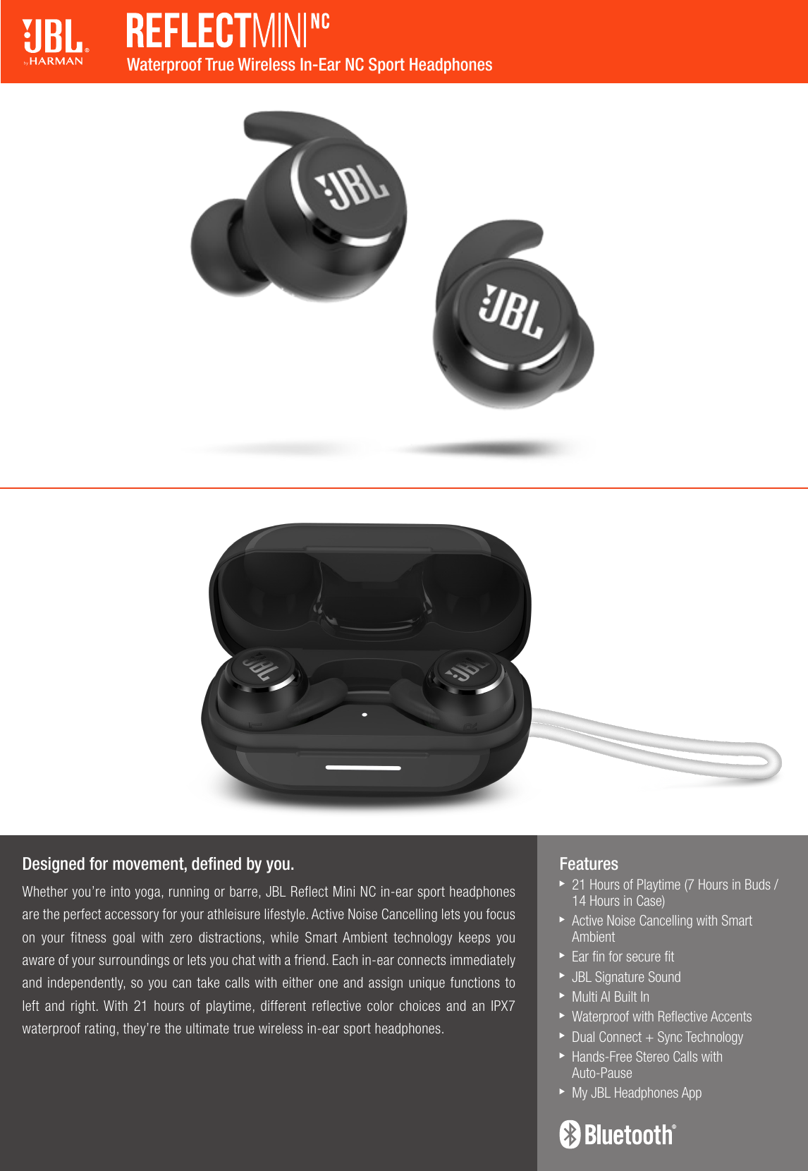 Page 1 of 2 - JBL  Reflect Mini NC Spec Sheet English