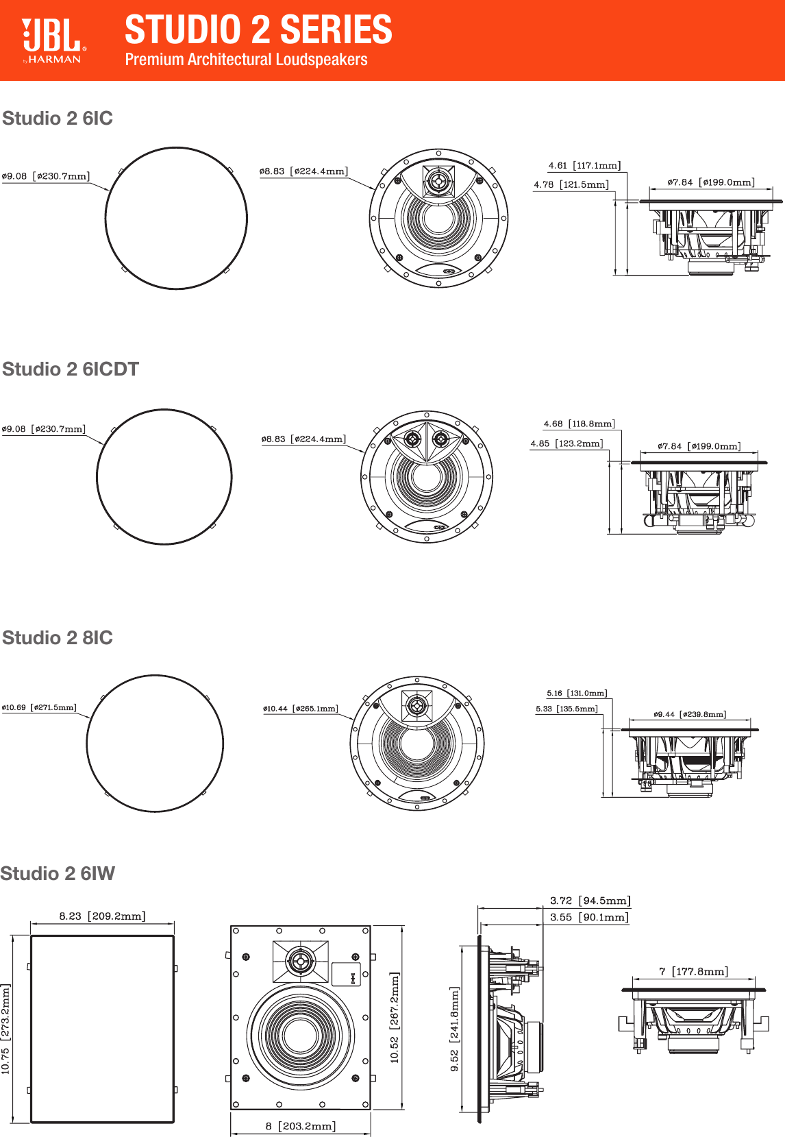 Page 3 of 4 - JBL  Studio2 Series Spec Sheet English