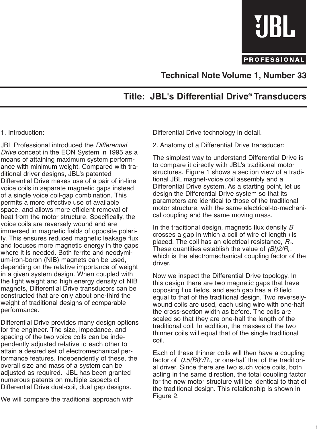 Page 1 of 8 - JBL  Technote V1 N33