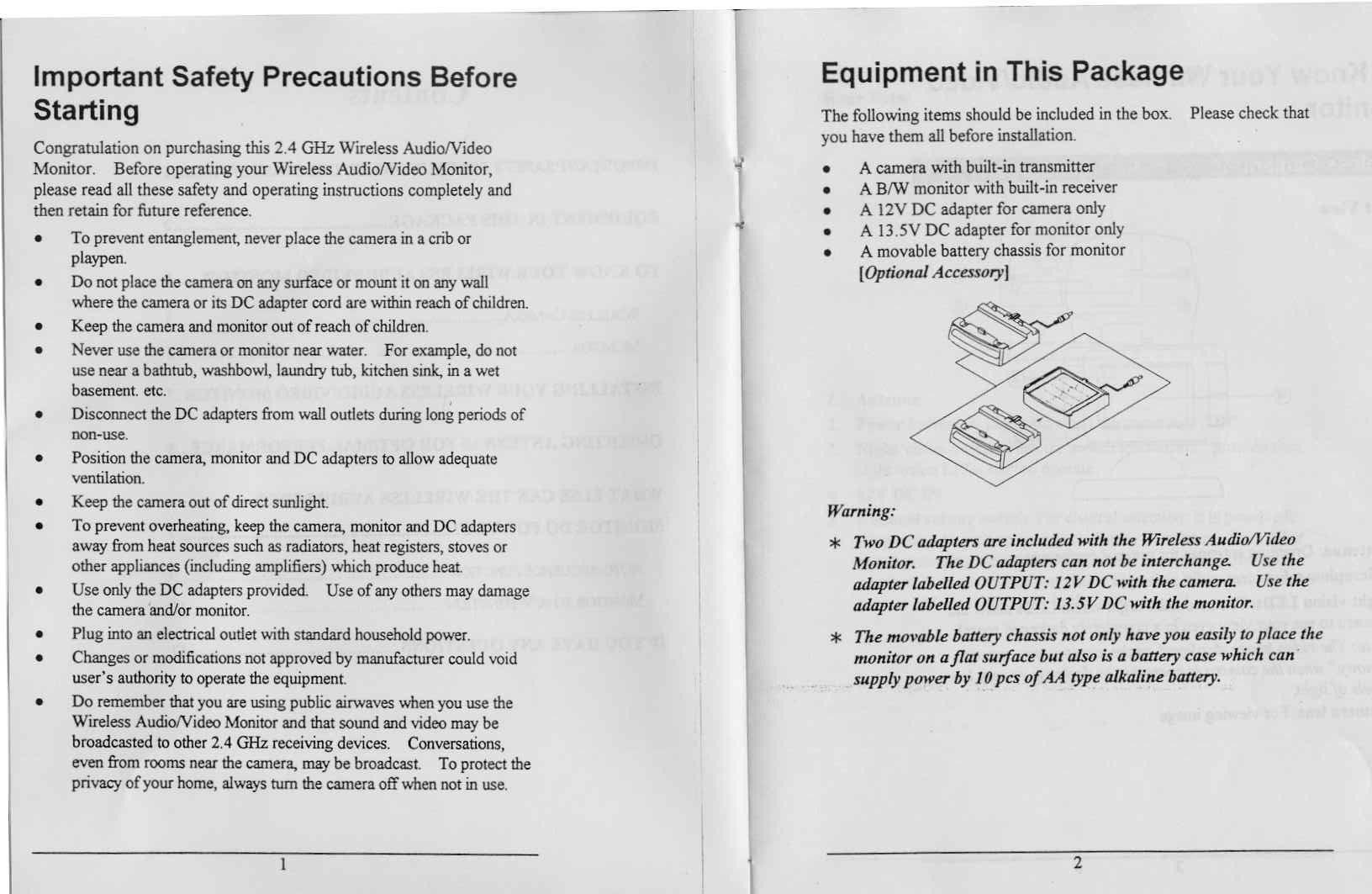 Wireless CCTV Camera User Manual