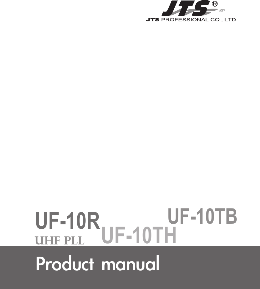 UF-10THUF-10TBUF-10RUHF PLLProduct manual