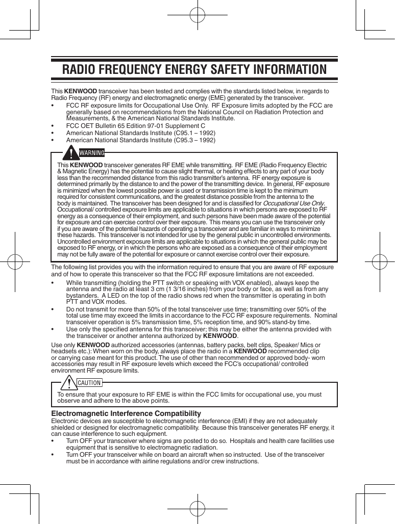 Page 1 of JVC KENWOOD 500000 UHF DIGITAL TRANSCEIVER User Manual   2 of 2