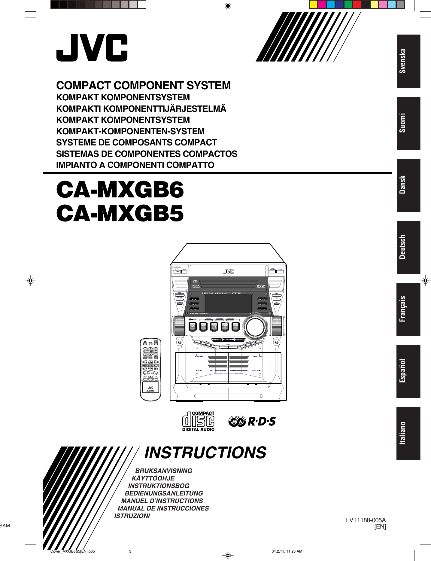 JVC CA MXGB5 MXGB6/MXGB5[EN] User Manual MXGB5, MXGB6 LVT1188 005A