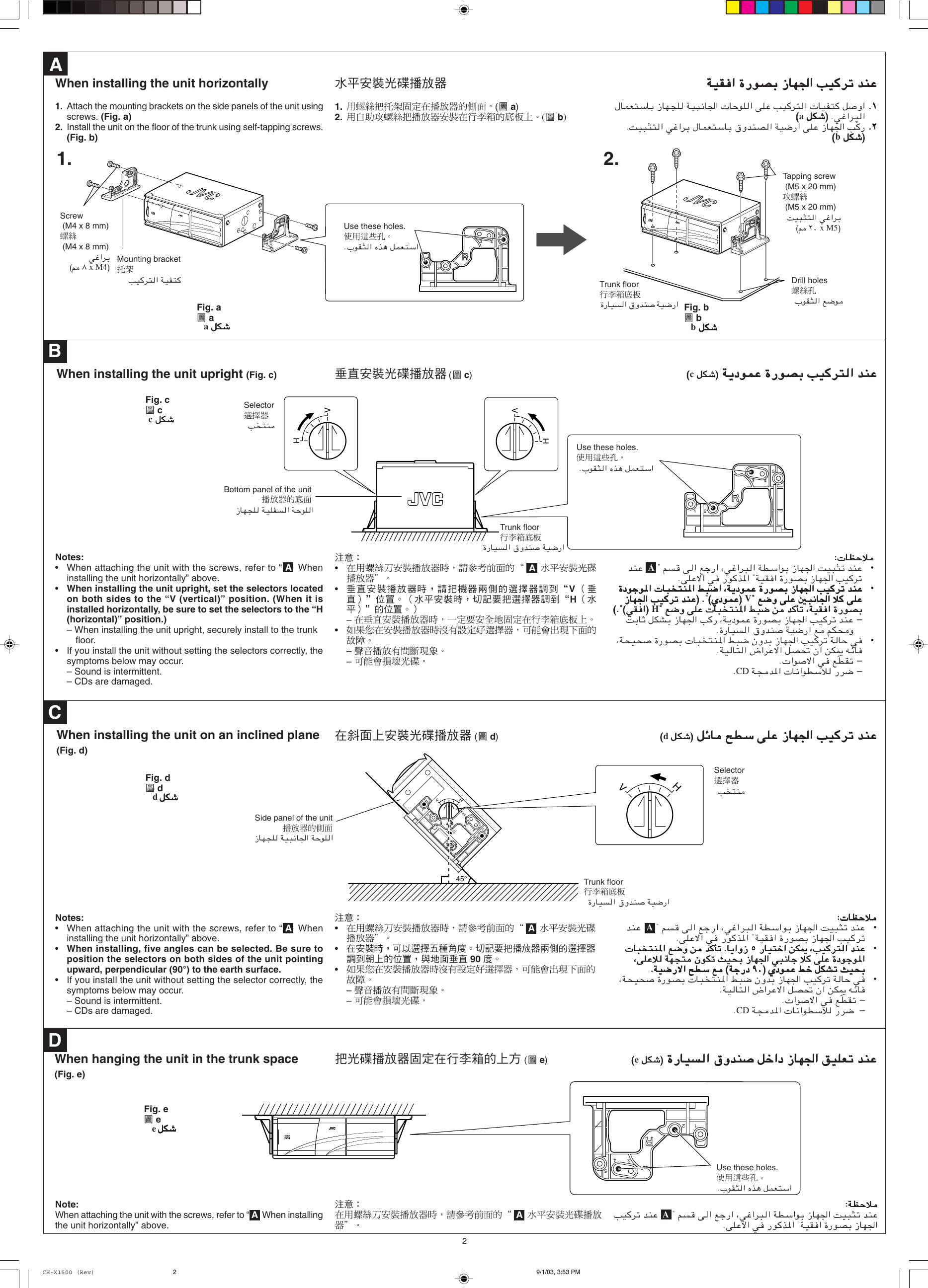 Page 2 of 6 - JVC CH-X1500 (Rev) User Manual LVT0975-