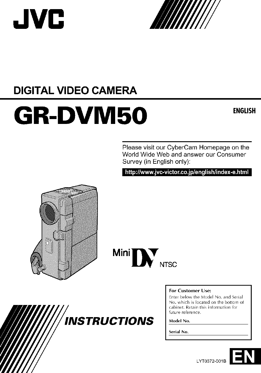 JVC GR DVM50 User Manual DIGITAL VIDEO CAMERA Manuals And Guides L0107004