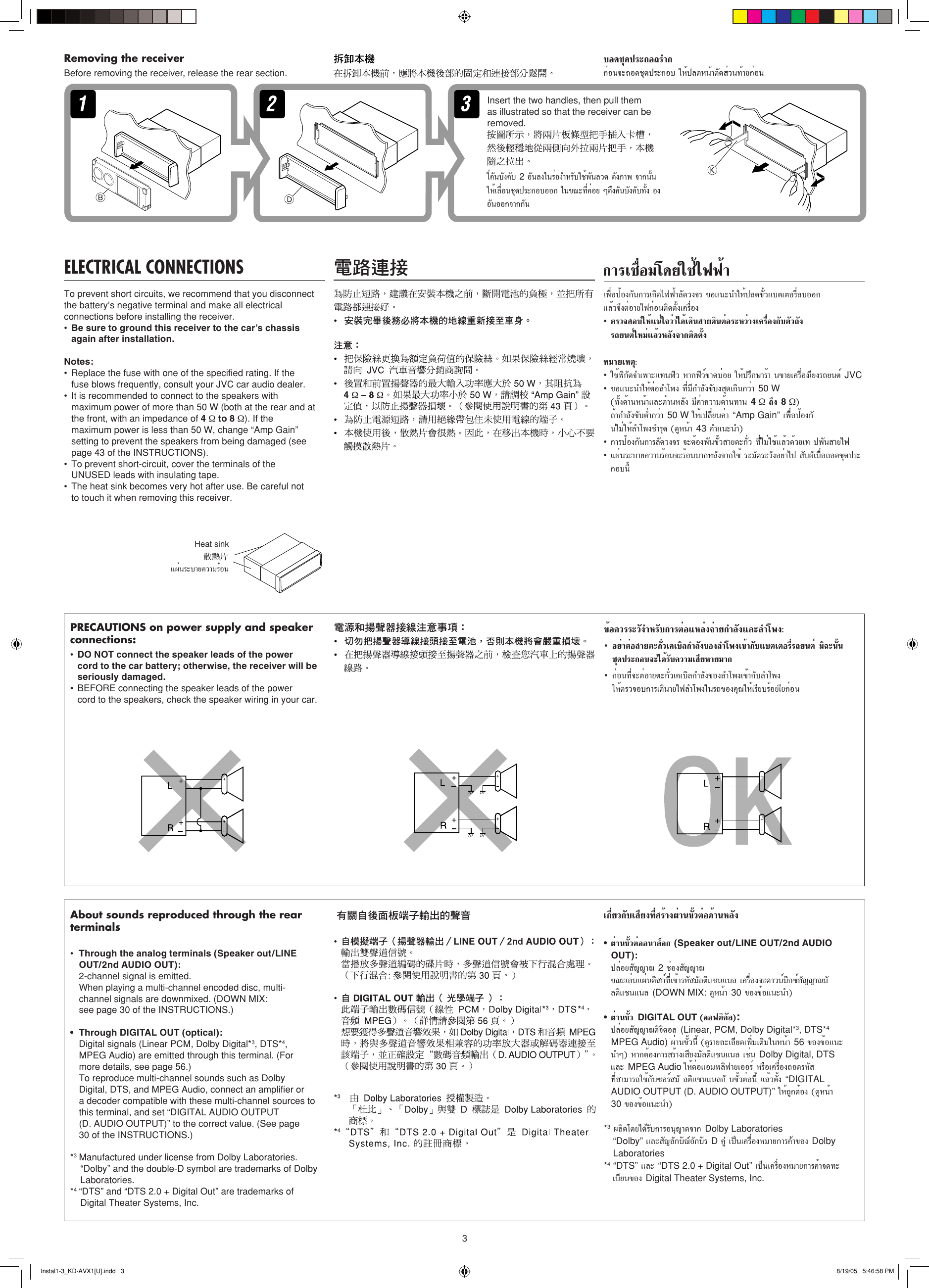 Page 3 of 6 - JVC KD-AVX1A/U/UT Instal1-3_KD-AVX1[U] User Manual LVT1324-005A