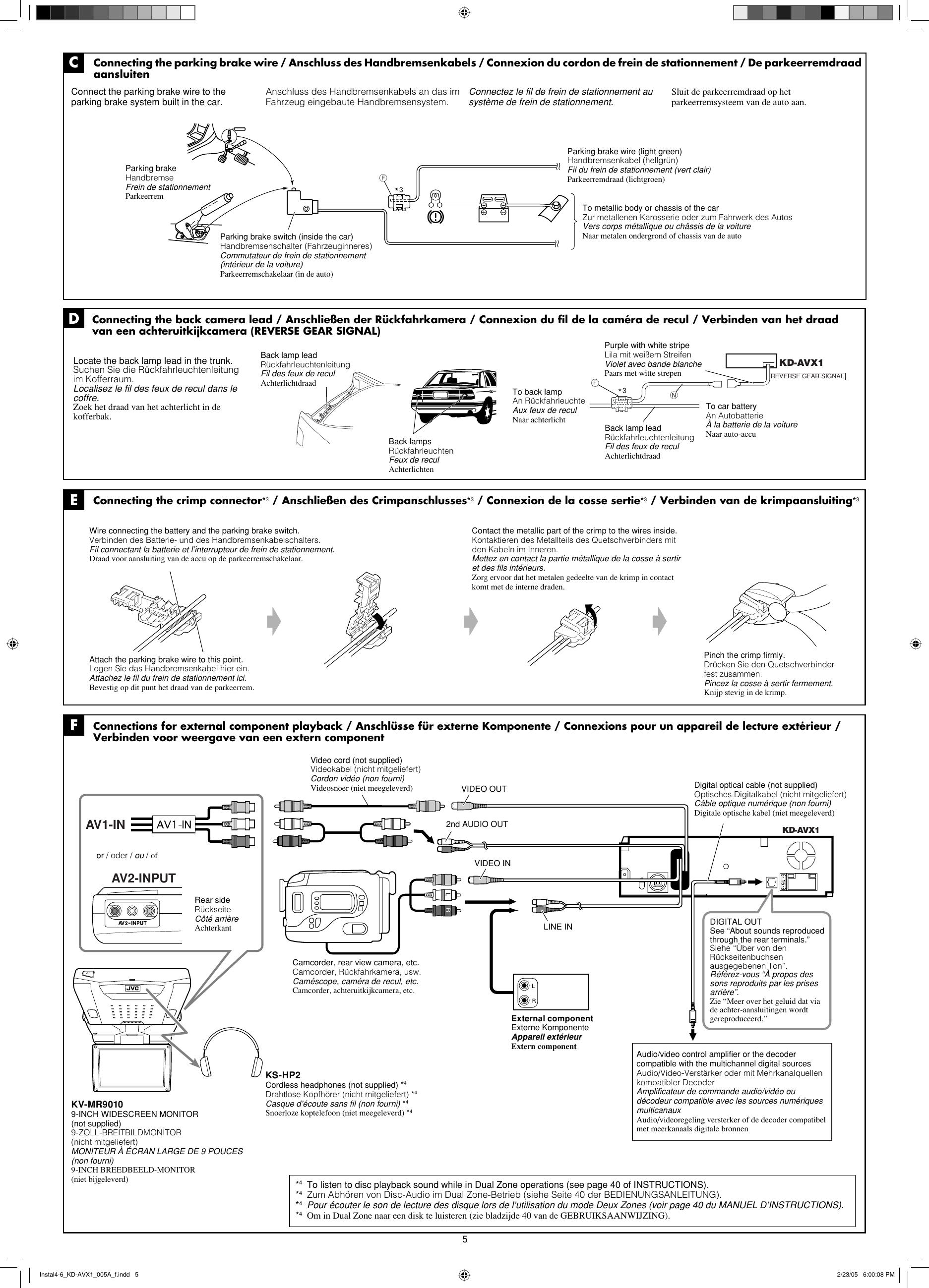 Page 5 of 6 - JVC KD-AVX1E Instal1-3_KD-AVX1_005A_f User Manual LVT1323-005A
