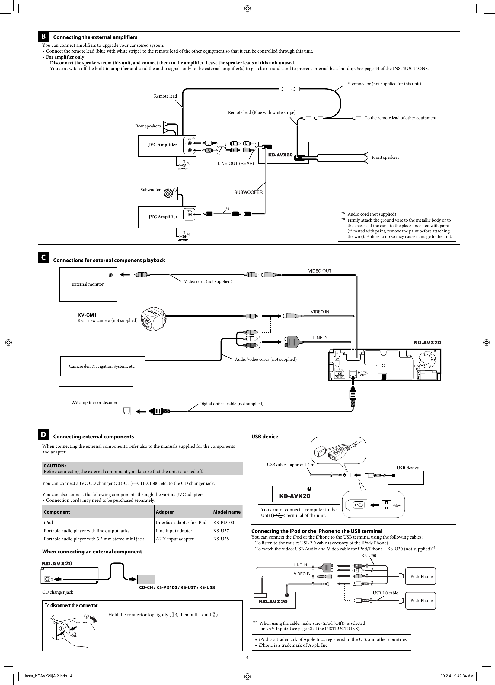 Page 4 of 4 - JVC KD-AVX20A KD-AVX20 User Manual LVT1940-014A